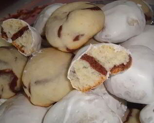 Мягкие пряники в белой глазури к чаю