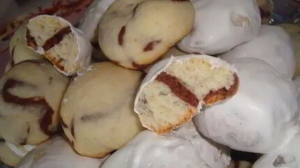 Мягкие пряники в белой глазури к чаю