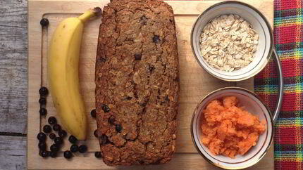 Овсяно-банананово-морковная коврижка