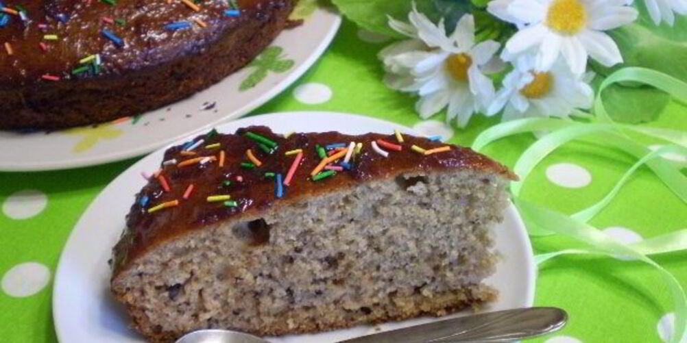 Рецепт постной коврижки с вареньем