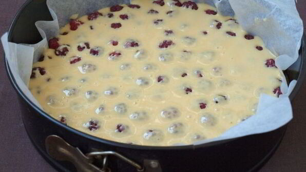 малиновая шарлотка