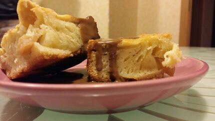 Шарлотка под шоколадным фондю