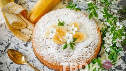 Шарлотка с бананами