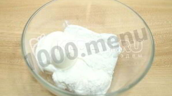 шарлотка с творогом и яблоками