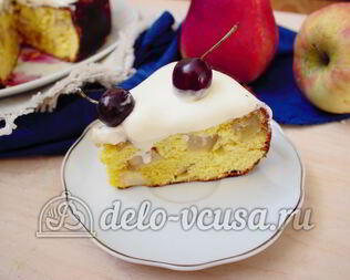 Шарлотка со взбитыми сливками