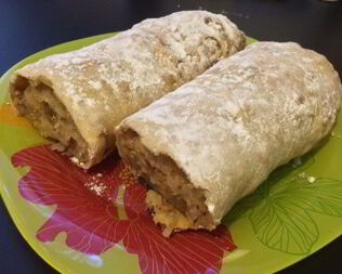 Постный яблочный штрудель