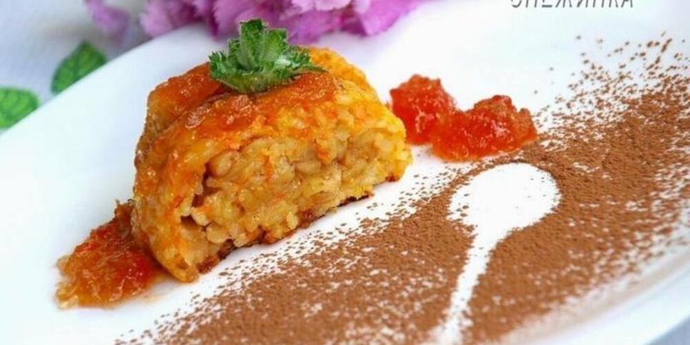 Рецепт рисового штруделя с томатно-яблочным джемом