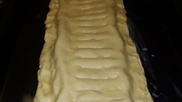 штрудель из творожного теста с лососем