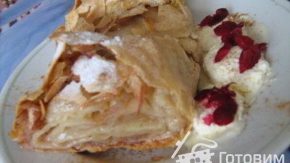 штрудель яблочный нежный