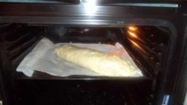 слоеный штрудель с яблоками