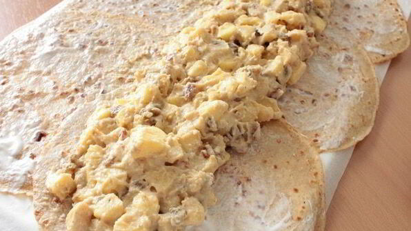 яблочный штрудель из овсяных блинчиков