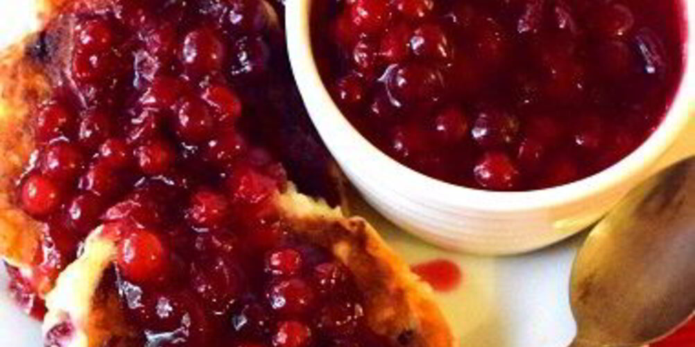 Рецепт немецких сырников с клюквой