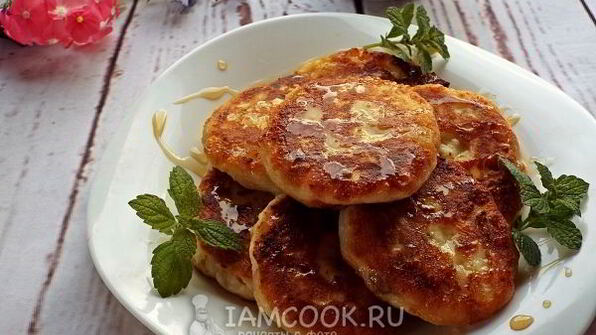 сырники с бананом и медом