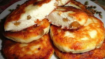 Сырники с изюмом из духовки