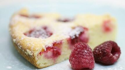 Творожник с малиной