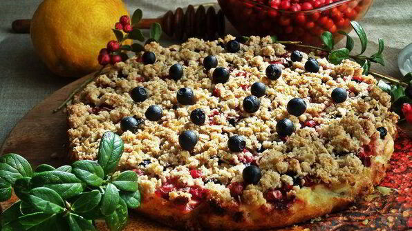 ягодный творожник без муки