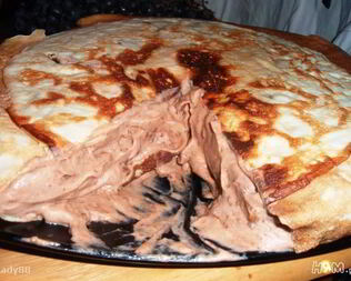 Блинный торт с шоколадным муссом