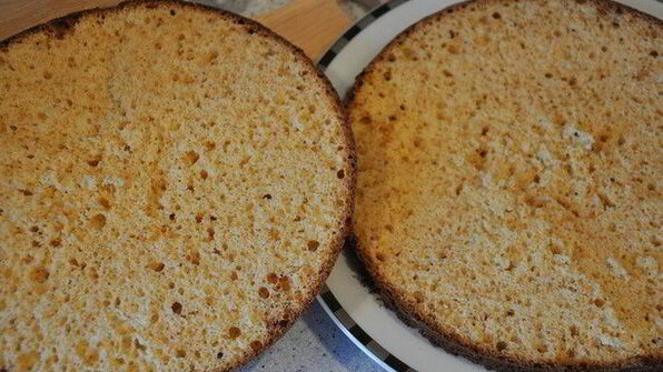 брусничный торт с безе