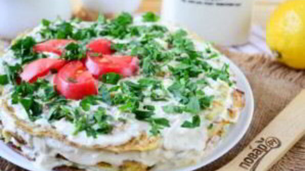 кабачковый торт с помидорами