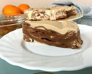 Кофейный блинный торт