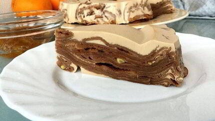 Кофейный блинный торт