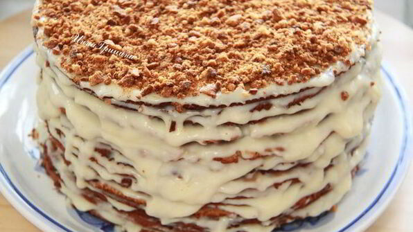 медовик пряничный с кокосовым кремом