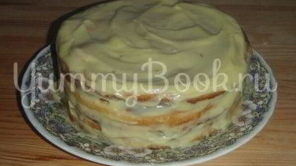 медовый торт с заварным кремом и ириской