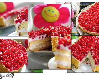 Торт Бисквитная смородинка со сливками