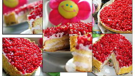 Торт Бисквитная смородинка со сливками