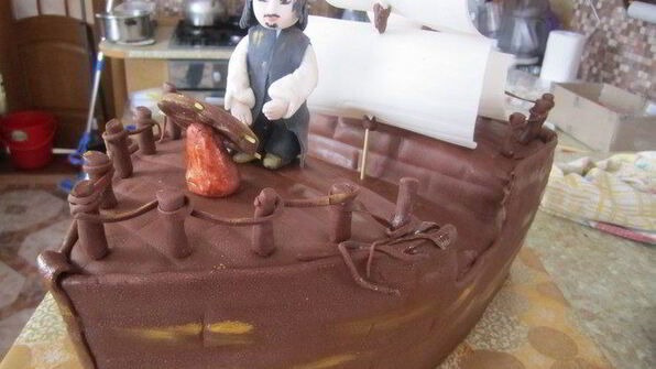 торт корабль