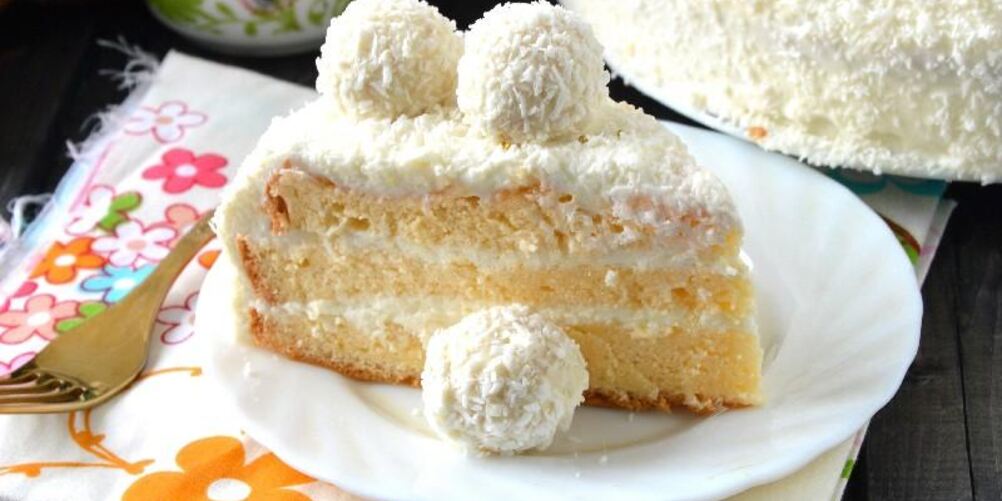 Рецепт торта рафаэлло с творогом