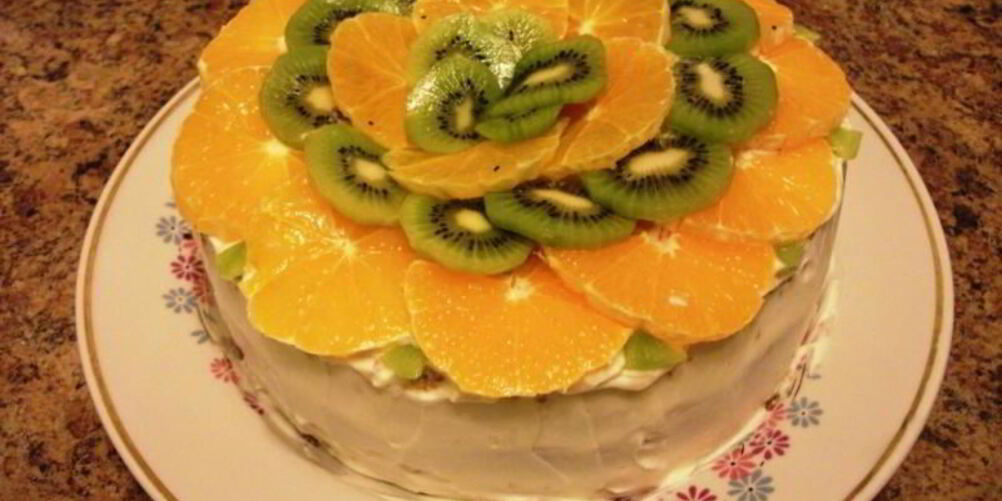 Рецепт торта с кремом из йогурта