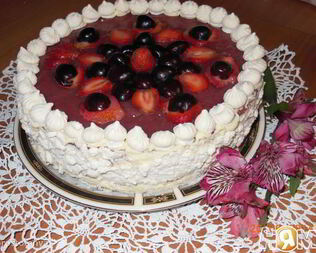 Творожно-сметанный слоеный торт Настена