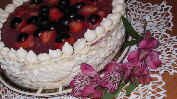 творожно-сметанный слоеный торт настена