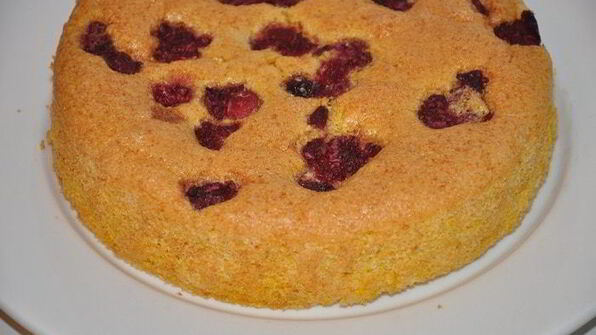 тыквенно-шоколадный торт-купол с малиновым желе