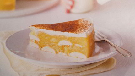 Яблочный торт с пудингом