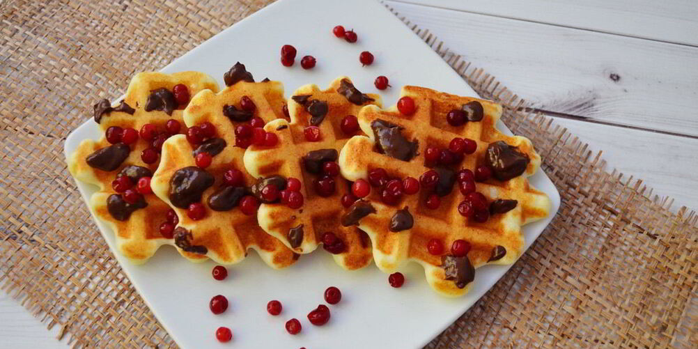 Рецепт творожных вафель