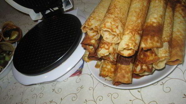вафельные трубочки с кремом нутелла