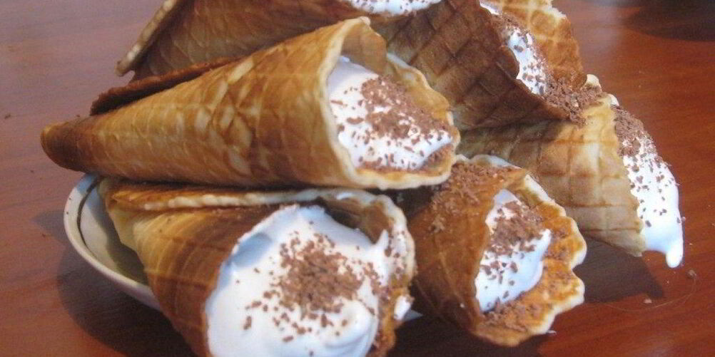 Рецепт вафель с кремом
