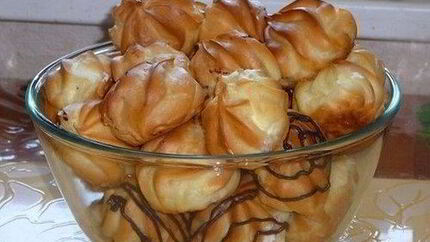 Домашние профитроли с заварным кремом