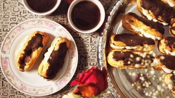 эклеры с кофейным кремом гроза
