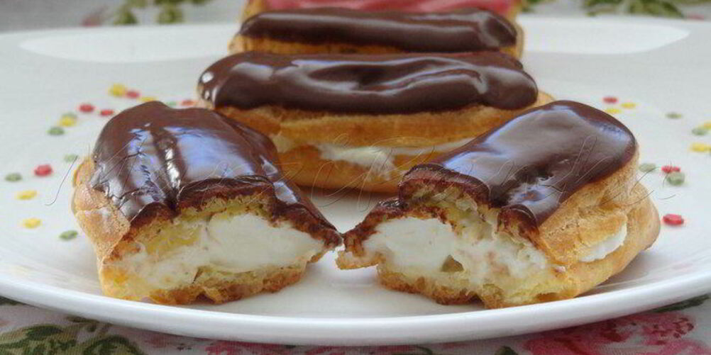 Рецепт эклеров с темным шоколадом