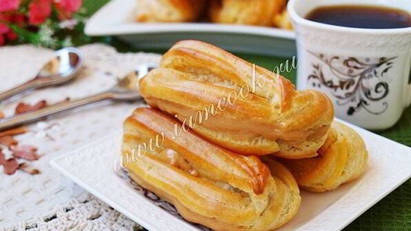 эклеры со сгущенкой