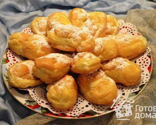 Заварное тесто на растительном масле для эклеров, профитролей