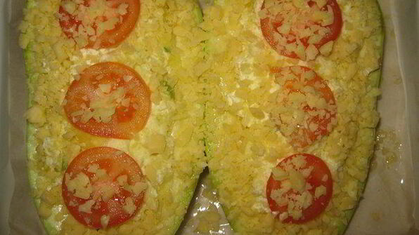 овощная запеканка в кабачке