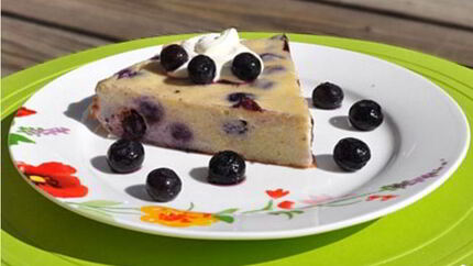 Творожная запеканка с черникой