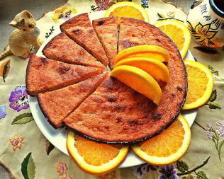 Творожная запеканка с фруктами