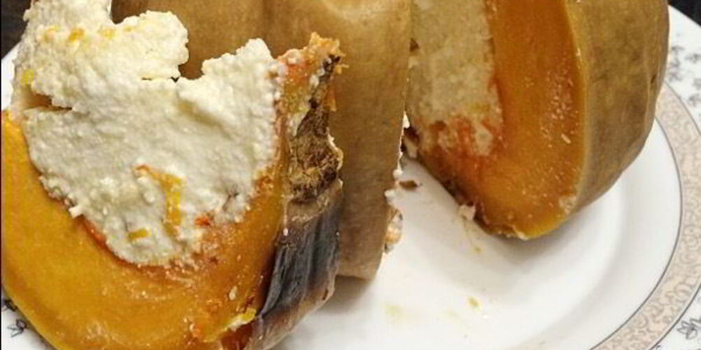 Рецепт творожной запеканки в тыкве