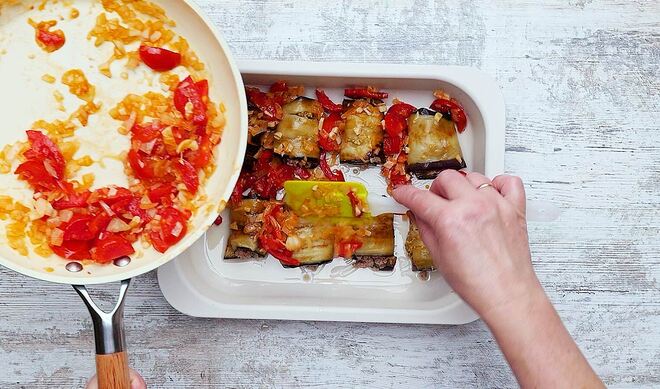 Запеканка из баклажанов с фаршем