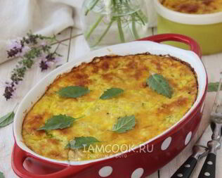 Запеканка из кабачков с рисом